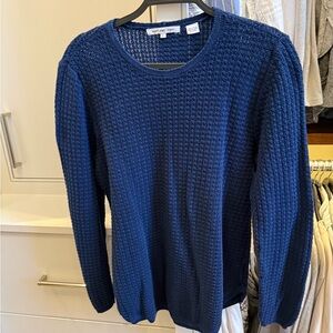 Lightweight cotton sweater, size L navy